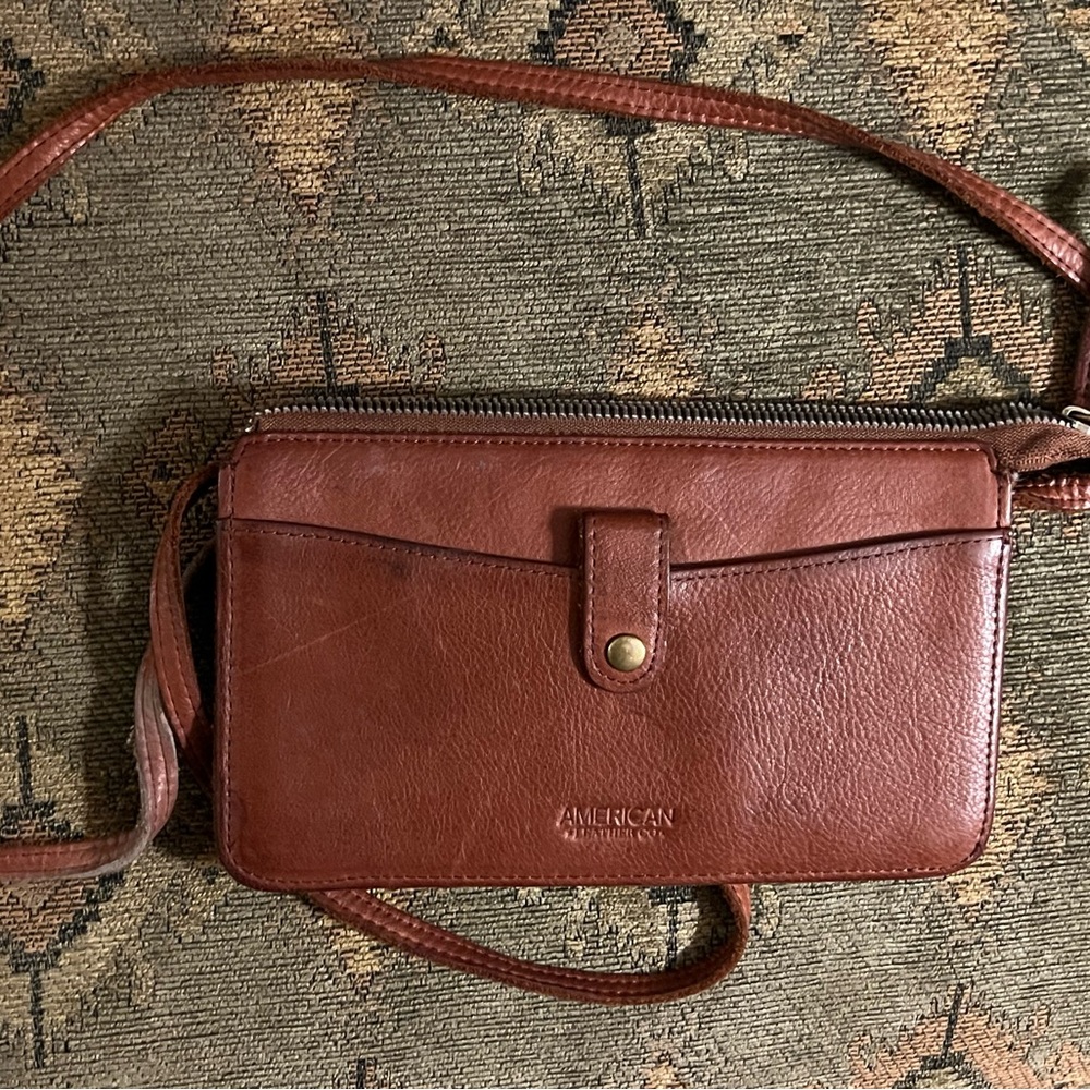 American leather crossbody purse